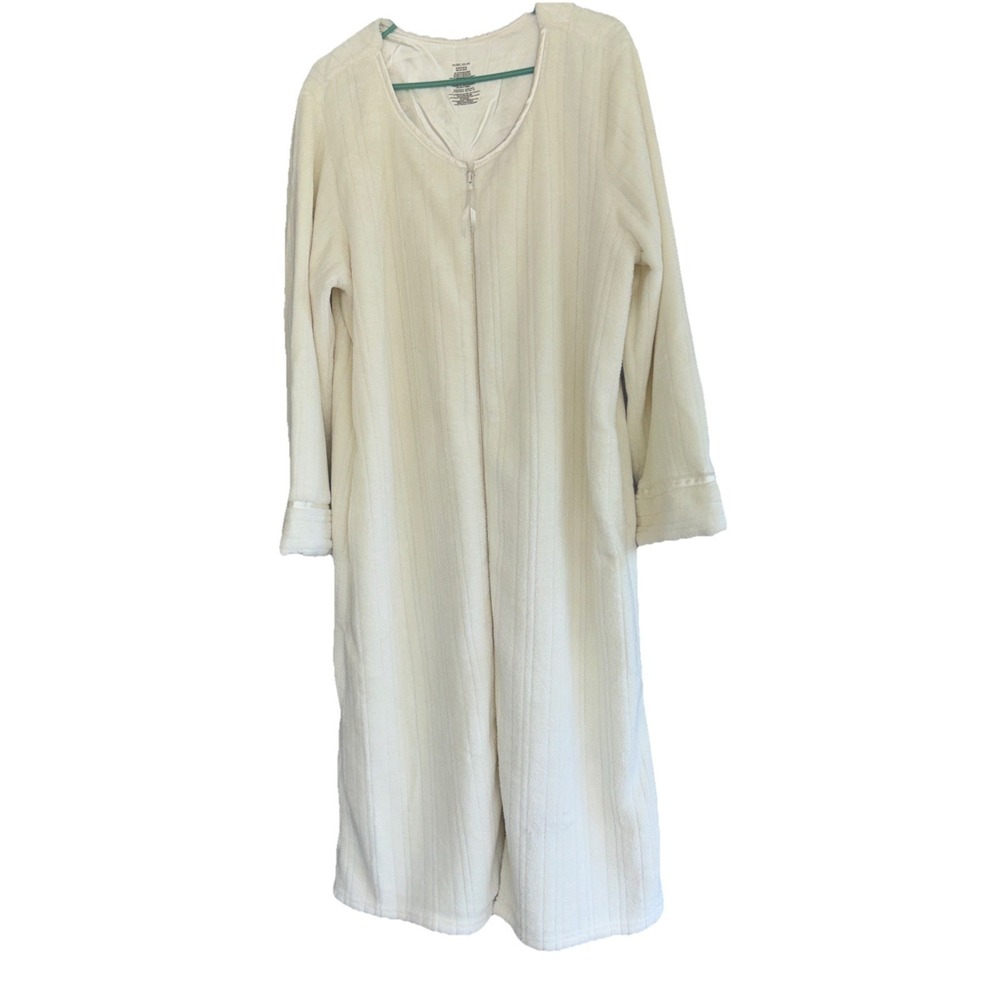 Women Fleece Robe Plush Long Zip Front Warm Soft Zippered Bathrobes 3XL 22-24